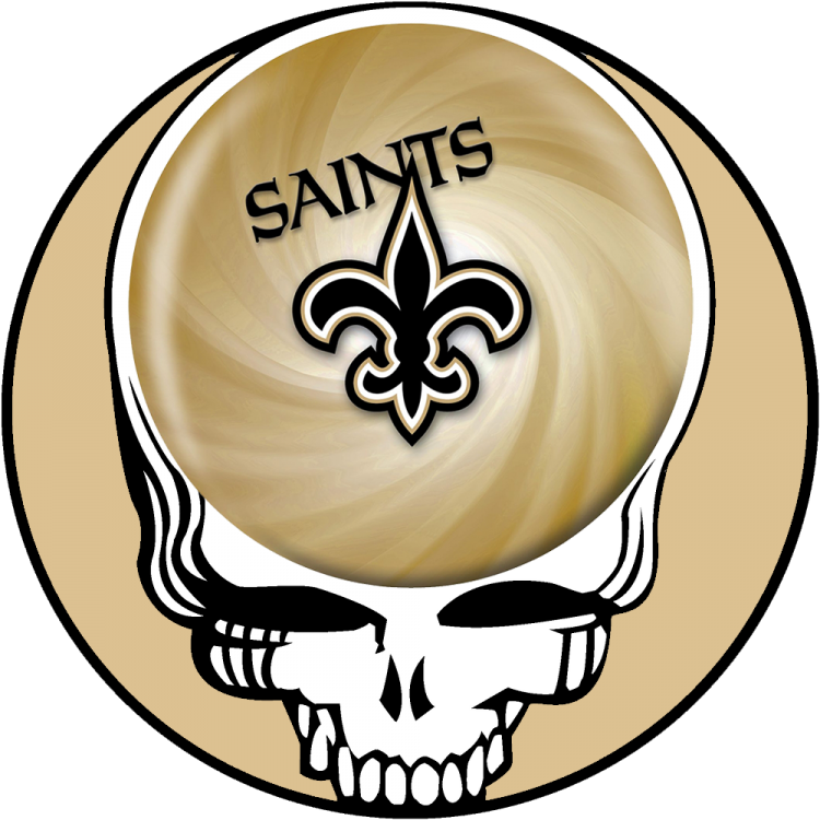 New Orleans Saints skull logo DIY iron on transfer (heat transfer)